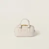 Miu Miu Arcadie Leather Mini-bag In Chalk White
