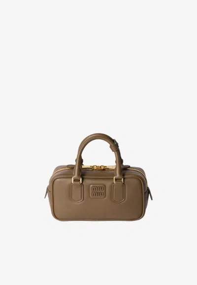 Miu Miu Brown Arcadie Mini Satchel