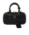 Miu Miu Arcadie Bag In Quilted Nappa In Black