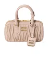 Miu Miu Double Handle Shoulder Bag In Nude