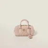 Miu Miu Pastel Pink Suede Arcadie Handbag