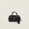 Miu Miu Arcadie Matelassé Leather Top Handle Bag In Black