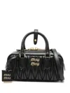 Miu Miu Black Arcadie Handbag In Black