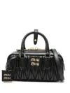 Miu Miu Black Arcadie Handbag In Black