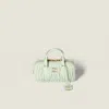 Miu Miu Arcadie Matelassé Nappa Leather Bag In Blue