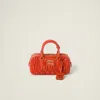 Miu Miu Arcadie Matelassé Nappa Leather Bag In Orange