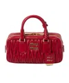 Miu Miu Arcadie Matelasse Bag In Red