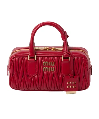 MIU MIU MIU MIU MATELASSÉ LEATHER HANDBAG