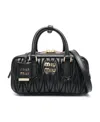Miu Miu Arcadie Shoulder Bag In Black