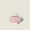 Miu Miu Arcadie Matelassé Tote Bag In Pink