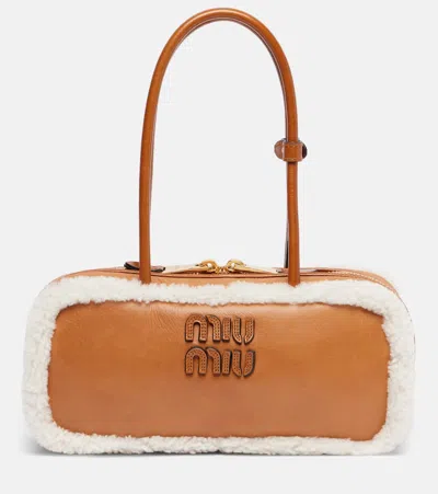 Miu Miu Arcadie Medium Leather Tote Bag