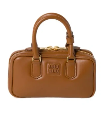 Miu Miu Arcadie Mini Bag In Brown