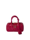 Miu Miu Arcadie Matelasse Bag In Red