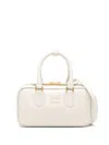 Miu Miu Mini Arcadie Leather Top Handle Bag In White