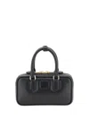 Miu Miu Mini Arcadie Leather Top-handle Bag In Black