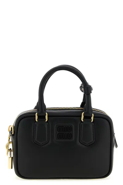 Miu Miu 'arcadie' Mini Handbag In Black