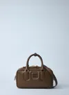 Miu Miu Arcadie Mini Leather Handbag In Brown