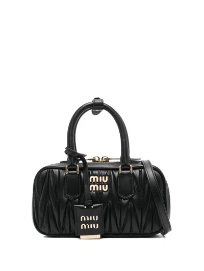 Miu Miu Arcadie Tote Bag In Black