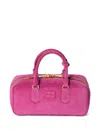 Miu Miu Arcadie Padded Suede Top-handle Bag In Purple