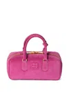 Miu Miu Arcadie Padded Suede Top-handle Bag In Purple