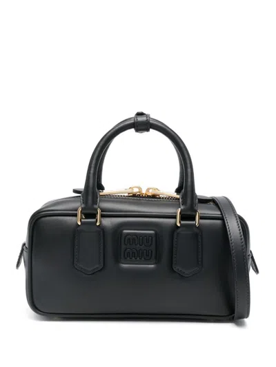 Miu Miu Arcadie Regular Leather Bags In Black