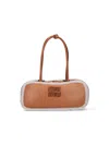 Miu Miu 'arcadie' Shearling Bag In Brown