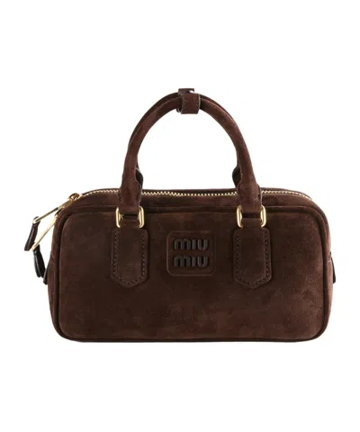 Miu Miu Arcadie Shoulder Bag In Black