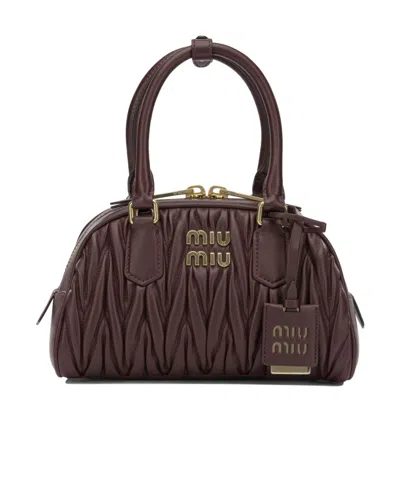 Miu Miu Tote Bags In Burgundy