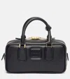Miu Miu Arcadie Small Leather Top-handle Bag In Black