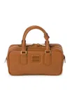 Miu Miu Arcadie Large Leather Top-handle Bag In Brown