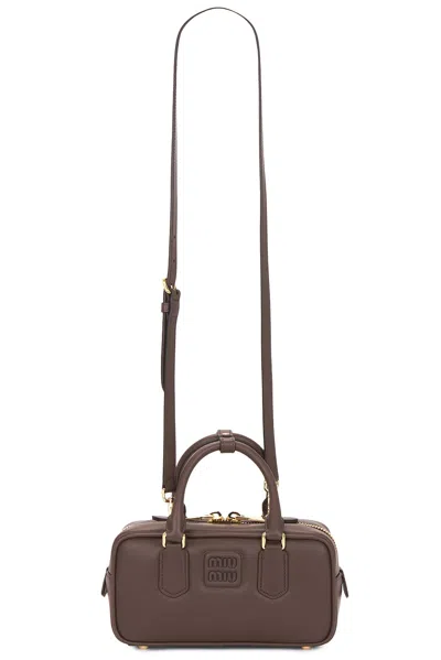 Miu Miu Arcadie Softy Padded Bag In Brown