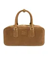 Miu Miu Arcadie Suede Bag In Brown