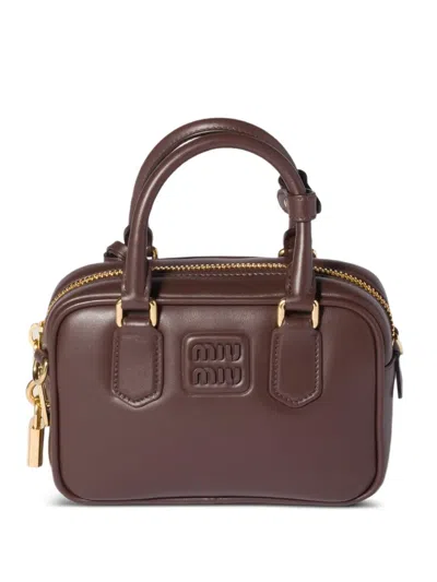 Miu Miu Arcadie Tote Bag In Brown