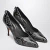 Miu Miu Ardesia Pumps In Ayers Python-print Leather In Black