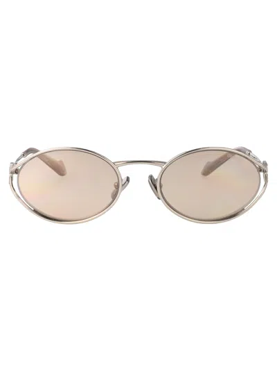 MIU MIU MIU MIU ARGENTO METAL SUNGLASSES