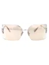 Miu Miu Argento Metal Sunglasses In Metallic