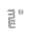 Miu Miu Asymmetric Crystal Earrings In Gray