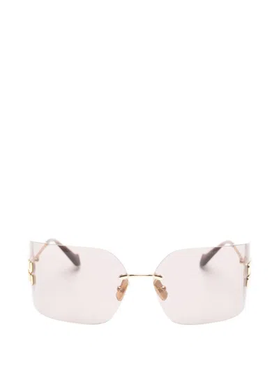 Pre-owned Miu Miu Aube Sunglasses In Gold