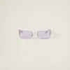 Miu Miu 0mu A51s Aube A51s Zvn90o Oro Pallido Sunglasses In Light Pink Lenses