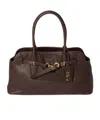 Miu Miu Lamb Leather Shoulder Bag In Brown