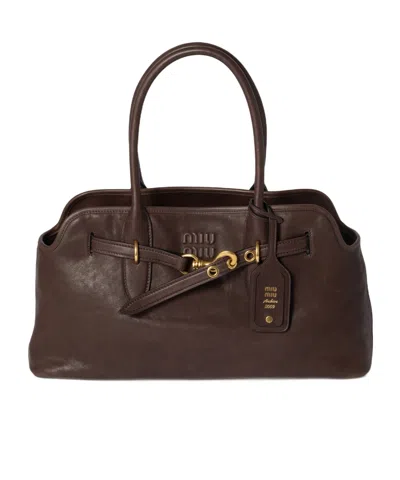 MIU MIU AVENTURE NAPPA LEATHER BAG