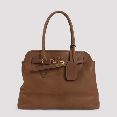 Miu Miu Aventure Handbag In Brown