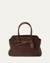 Miu Miu Aventure Large Leather Shoulder Bag In Brown