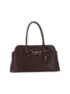 Miu Miu Aventure Lambskin Leather Shoulder Bag In Brown