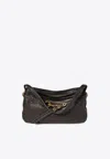Miu Miu Aventure Leather Shoulder Bag In Black