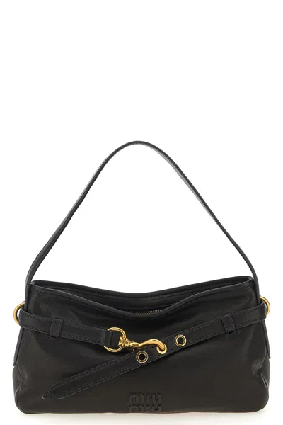 Miu Miu 'aventure' Medium Shoulder Bag In Black