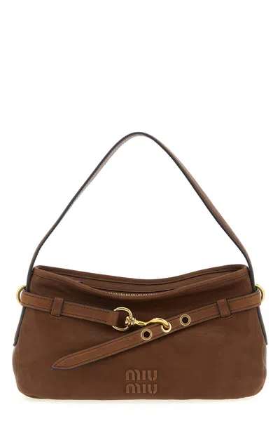 Miu Miu 'aventure' Medium Shoulder Bag In Brown
