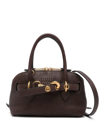 Miu Miu Aventure Mini Nappa Leather Bag In Pink