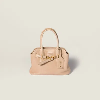 Miu Miu Aventure Nappa Leather Bag In Brown