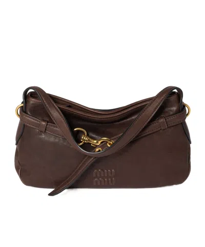 MIU MIU MIU MIU AVENTURE ZIPPED SHOULDER BAG